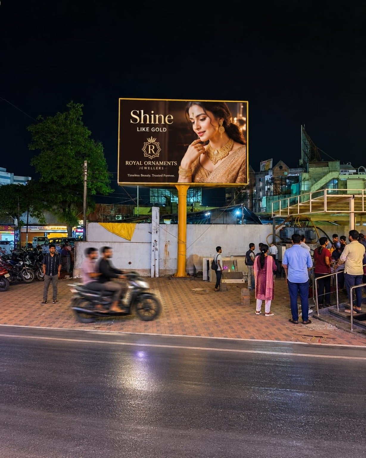 Pole mount LED advertising screen